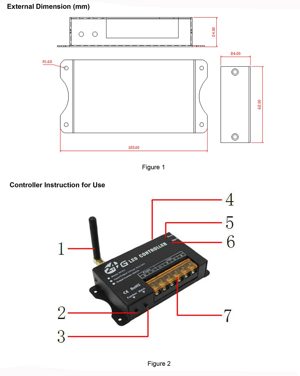 Новая Светодиодная лента диммер 2,4G RF пульт дистанционного DC12-24V 4 зоны многоканальный 4A/CH 4CH Беспроводной RF пульт дистанционного управления для 12V Led одноцветная полоса