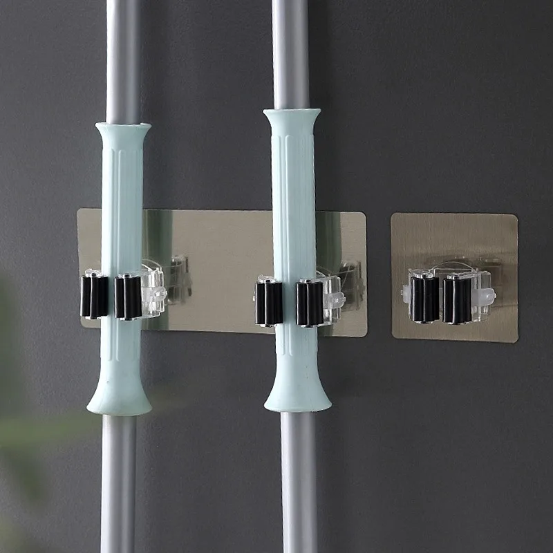 

Fashion Wall Mounted Mop Organizer Holder Brush Broom Hanger Storage Rack Kitchen Tool Housekeeper Accessory Hanging Pipe Hooks