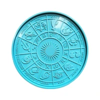 diy crafts 12 constellation divination tray epoxy resin mold table decoration astrology board silicone mold for resin