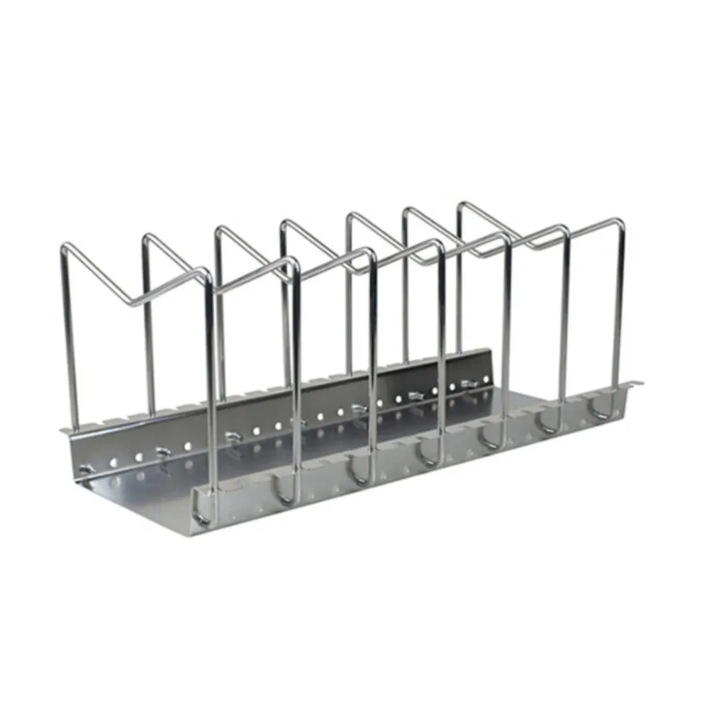 

Stainless Steel Pot Lid Rack Pan&Cutting Board Holder Organizer for Kitchen 6 Compartments KLR201