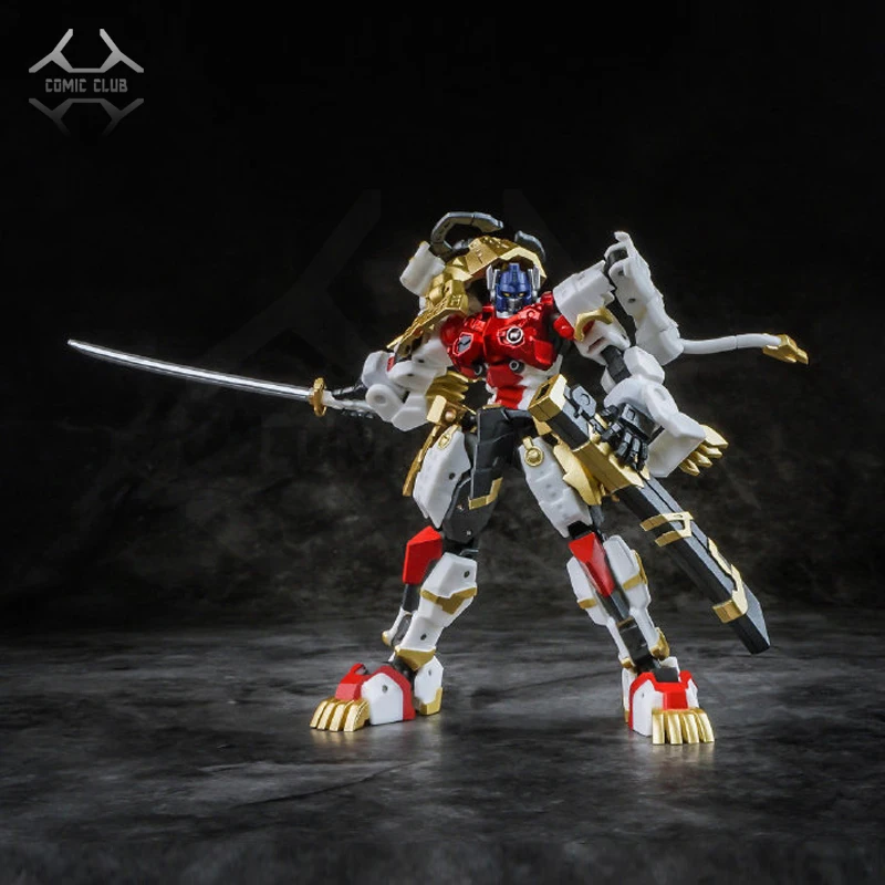 Koop Comic Club In-Voorraad Transformatie Ironfactory IF-EX45 Leeuw Op Yoroi Shishimaru Pvc Action Figure Robot Speelgoed