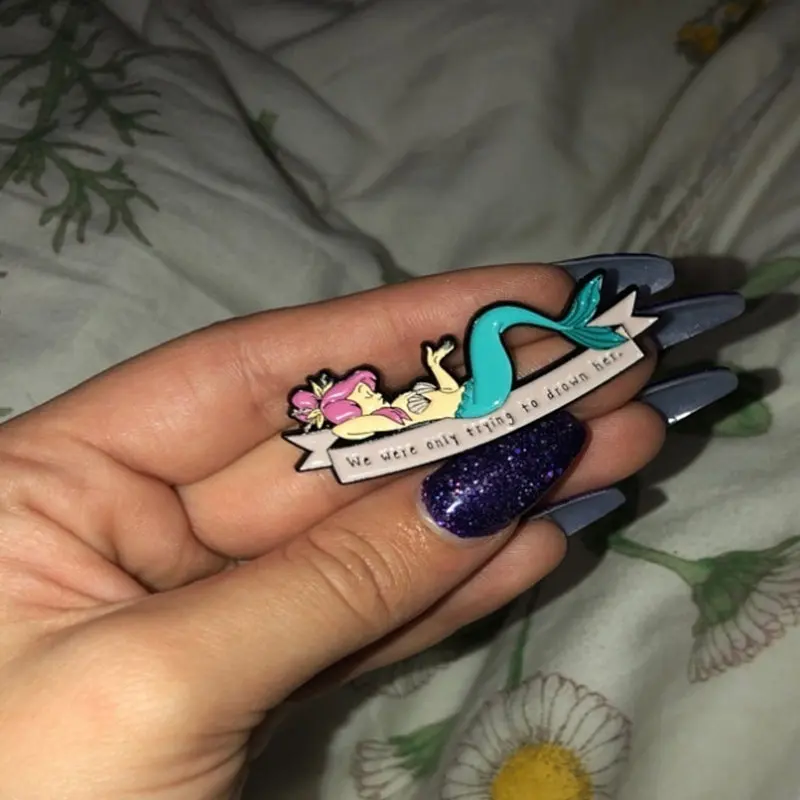 Новинка булавка с изображением Русалочки для сумки | Украшения и аксессуары