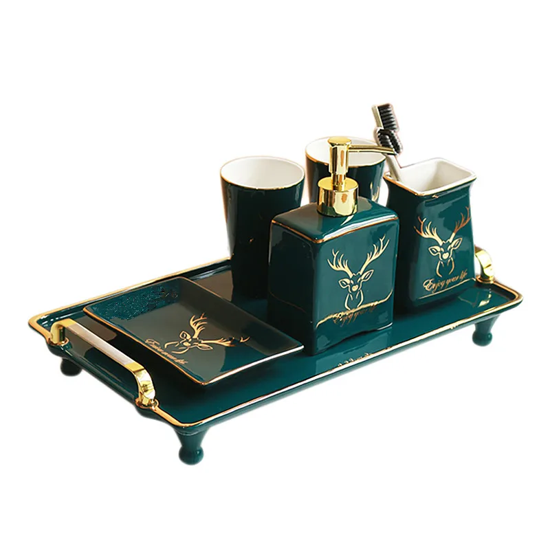 Набор аксессуаров для ванной комнаты в скандинавском стиле 5 шт. украшение отеля