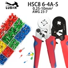 Саморегулируемые обжимные клещи мини HSC8 6-4A HSC8 6-4C, 0,25-10 мм2, инструменты для обжима клемм, многофункциональный инструмент, Ручные плоскогубцы