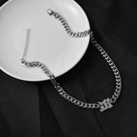 europe and america new exaggerated cuban chain necklace personality national tide stitching chain hip hop punk necklace