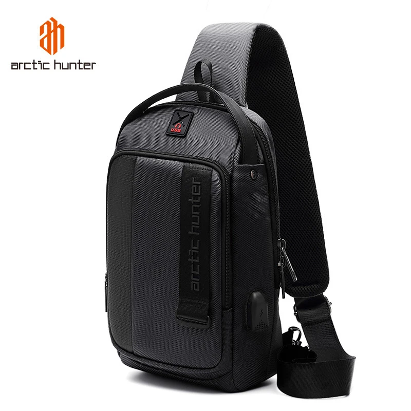 ARCTIC HUNTER 2019 USB Водонепроницаемая Мужская нагрудная сумка мужская сумка-мессенджер