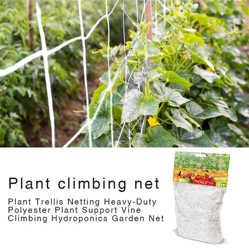 Plant Trellis Netting Heavy-Duty Polyester Plant Support Vine Climbing Hydroponics Garden Net Accessories Multi Use