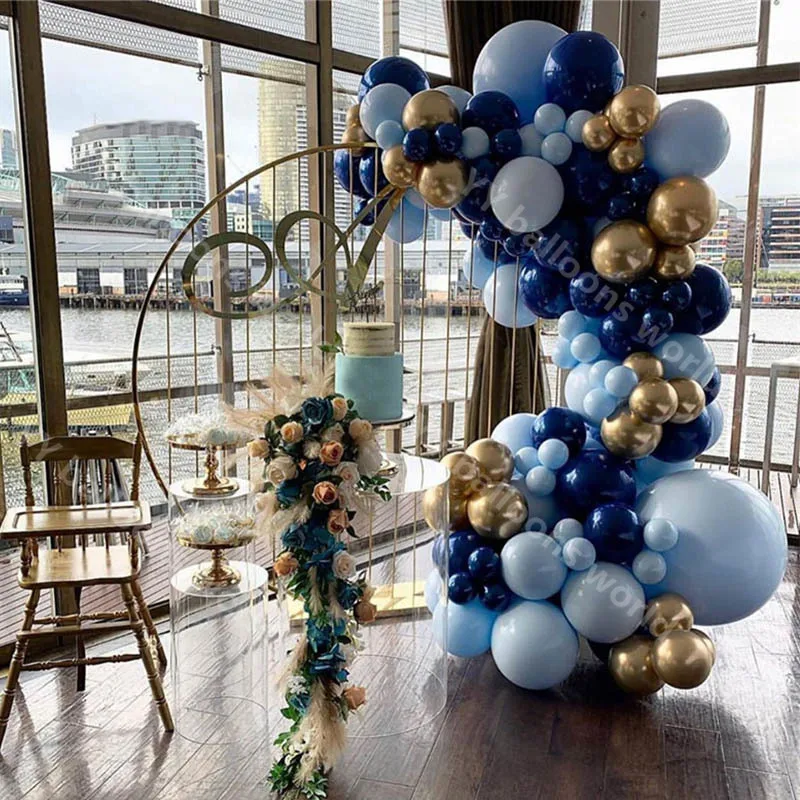 

Balloon Garland Arch Kit Night Blue Gold Baby Macaron Blue 1st Happy Birthday Party New Year Decoration Balloons Supplies