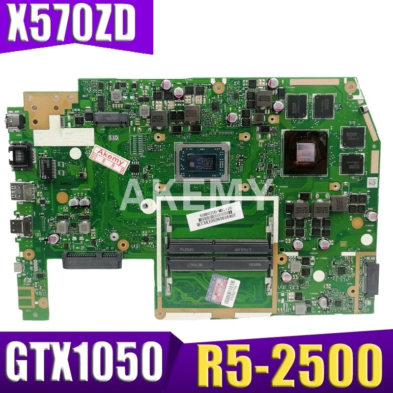 

X570ZD Motherboard For ASUS TUF YX570Z YX570ZD X570Z X570ZD Laptop motherboard Mainboard R5-2500 CPU GTX1050 GPU