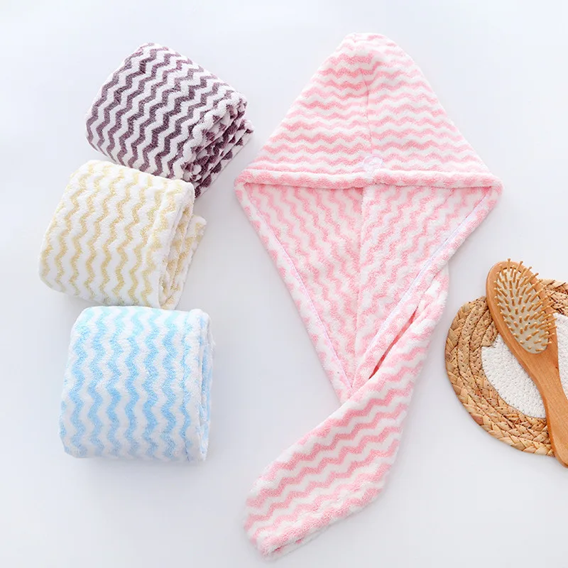 

TN 2021 New Girl's Hair Towel Drying Hat Quick Cap Hat Bath Microfiber Solid Super Absorption Fast Hair Drying Towel Bathroom