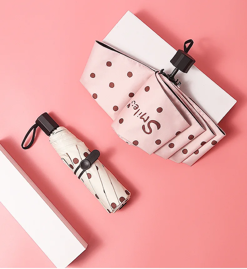 

Мини-зонт женский складной с защитой от дождя и дождя