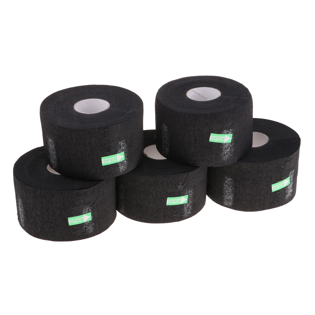 

5Pcs Elastic Disposable Paper Collar Barber Shop Salon Cape NECK STRIP Rolls