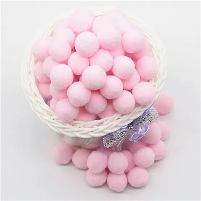 25mm 13pink Мульти размер белый розовый синий помпоны куклы DIY одежды материал ручной работы мягкие пушистые Помпоны мяч детские игрушки «сделай сам» Аксессуары 10 г - Цвет: 25mm 13pink