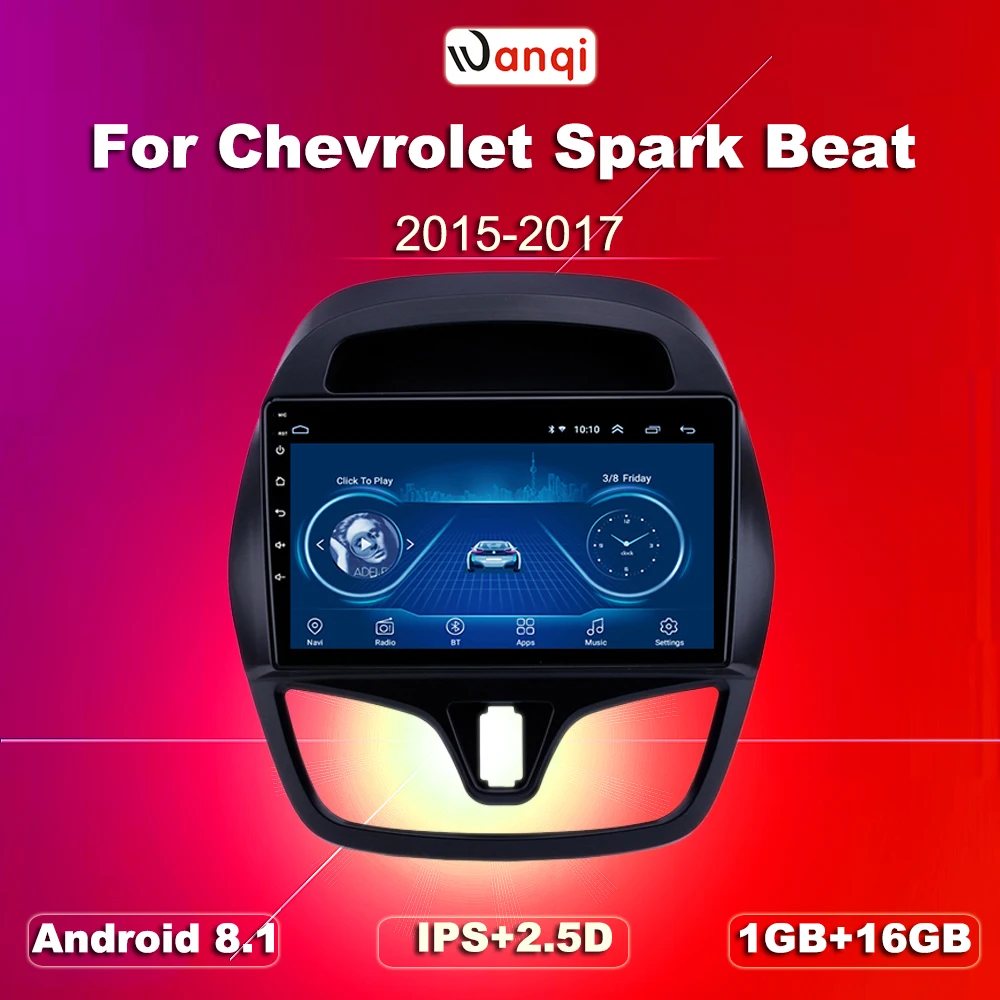 Wanqi Android 8 1 для CHEVROLET Spark Beat 2015 2016 2017 мультимедийный стерео автомобильный DVD-плеер