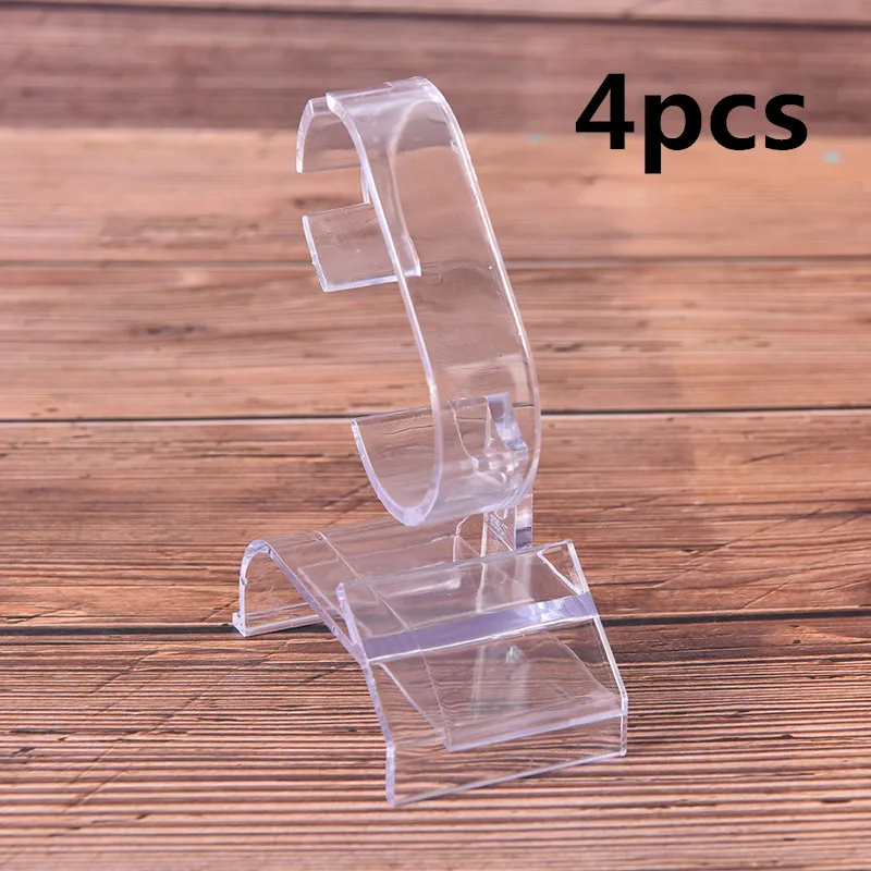 4pcs 1 шт./4 шт. новые акриловые наручные часы легкий Чехол подставка Winder Прозрачный часы Дисплей Держатель Стенд Инструмент - Цвет: 4pcs