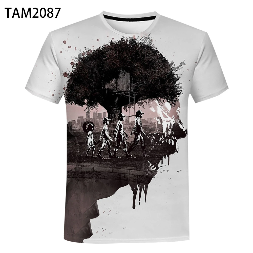 

T Shirt 3D Print Boy Girl Kids Cool Tops Tee The Walking Dead 2021 Hot New Anime Film 3D Short Sleeve Summer Men Women Children