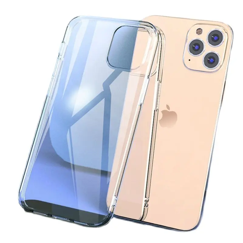 

Transparent Ultra Thin Big Hole For iphone 11 12 13 Pro Max Mini Phone Case Exact Location 7 8 Plus X Xs Xr SE 2020 Case