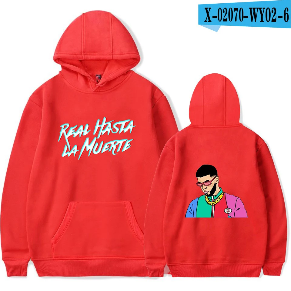 Anuel AA Стиль Знаменитостей Толстовка для мужчин и женщин - Цвет: f