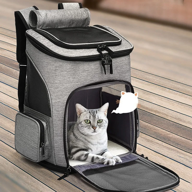 Рюкзак переноска для домашних животных кошек сумка собак с вентилируемой сеткой