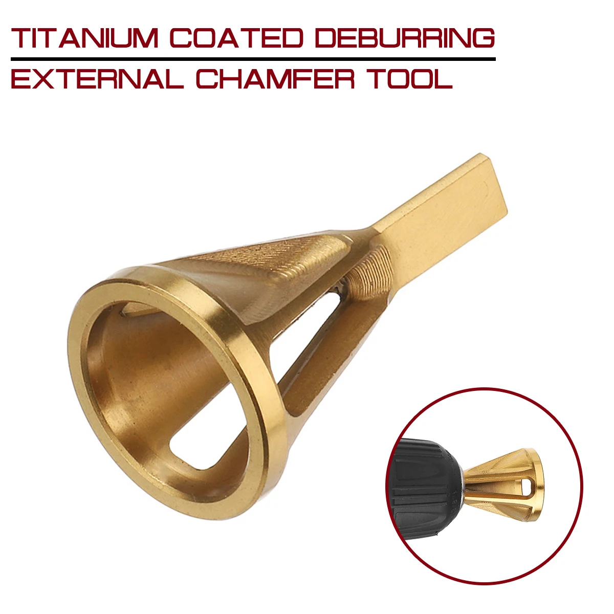 

Tool Bit Deburring Chamfer External Titanium Coated Remove Burr Repairs Tools