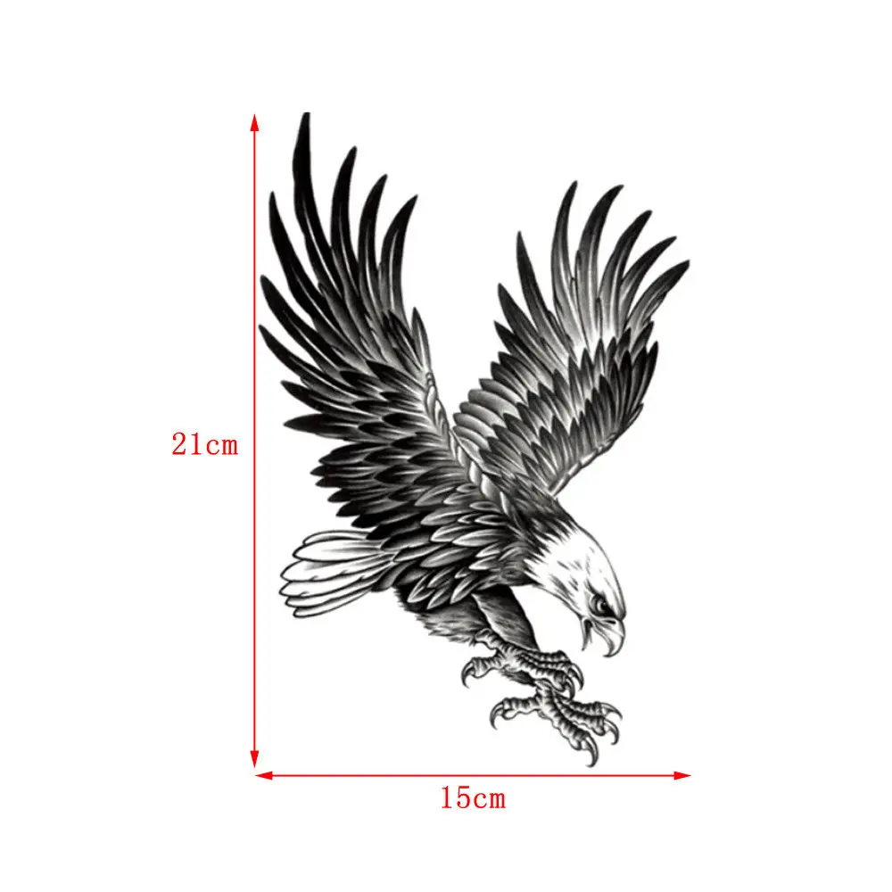1pcs Eagle Waterproof Temporary Body Art Arm Shoulder Chest Tattoo Sticker Women/men Temporary Body Art Arm Shoulder