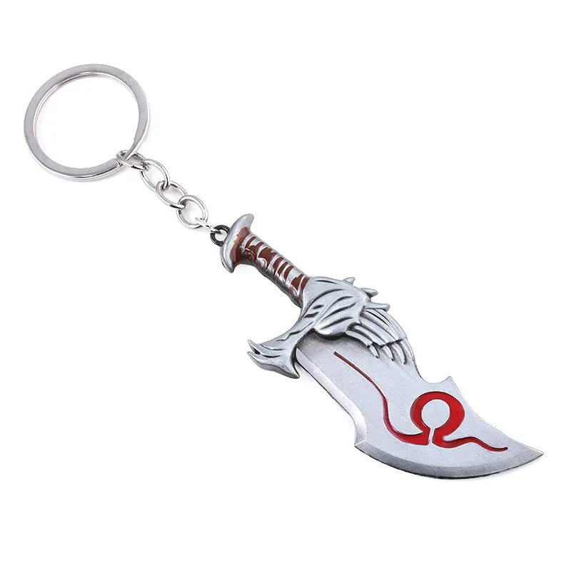 Зеленый God Of War 4 брелок с логотипом Kratos Axe нож брелок для ключей меч OLYMPUS KRATOS оружие Модель кулон брелок для мужчин ювелирные изделия - Цвет: Зеленый