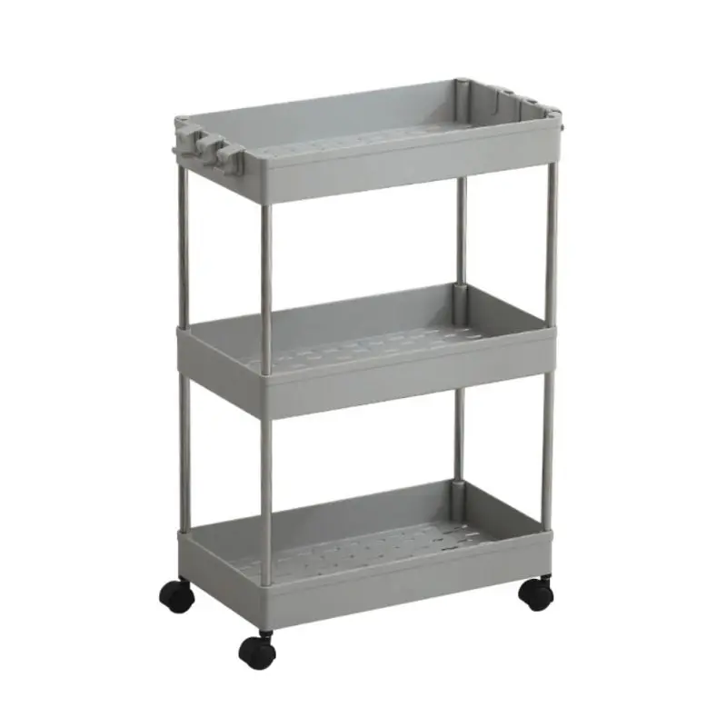 Передвижная полка для хранения органайзер кухни и ванной стеллаж с колесами