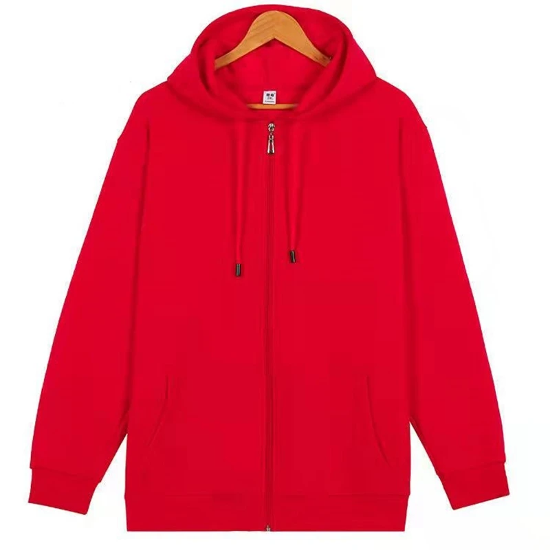 Мужская весенне-осенняя толстовка с капюшоном и карманами на молнии большие