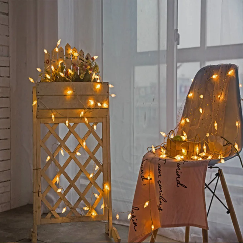 10/20/30/50/100M Strawberry Style C6 LED String Lights for Christmas Fairy Lamp Party, New Year Festival, Home and Garden Decoration image 4
