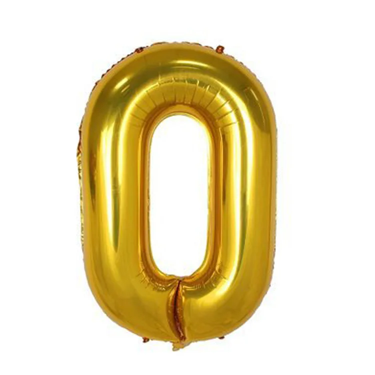 

8 16 32 40 inch gold silver number foil balloons wedding event christmas halloween festival birthday party B9-28