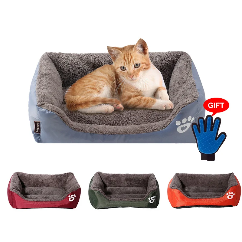 Очень милая мягкая кровать для кошек зимний домик теплые хлопковые товары