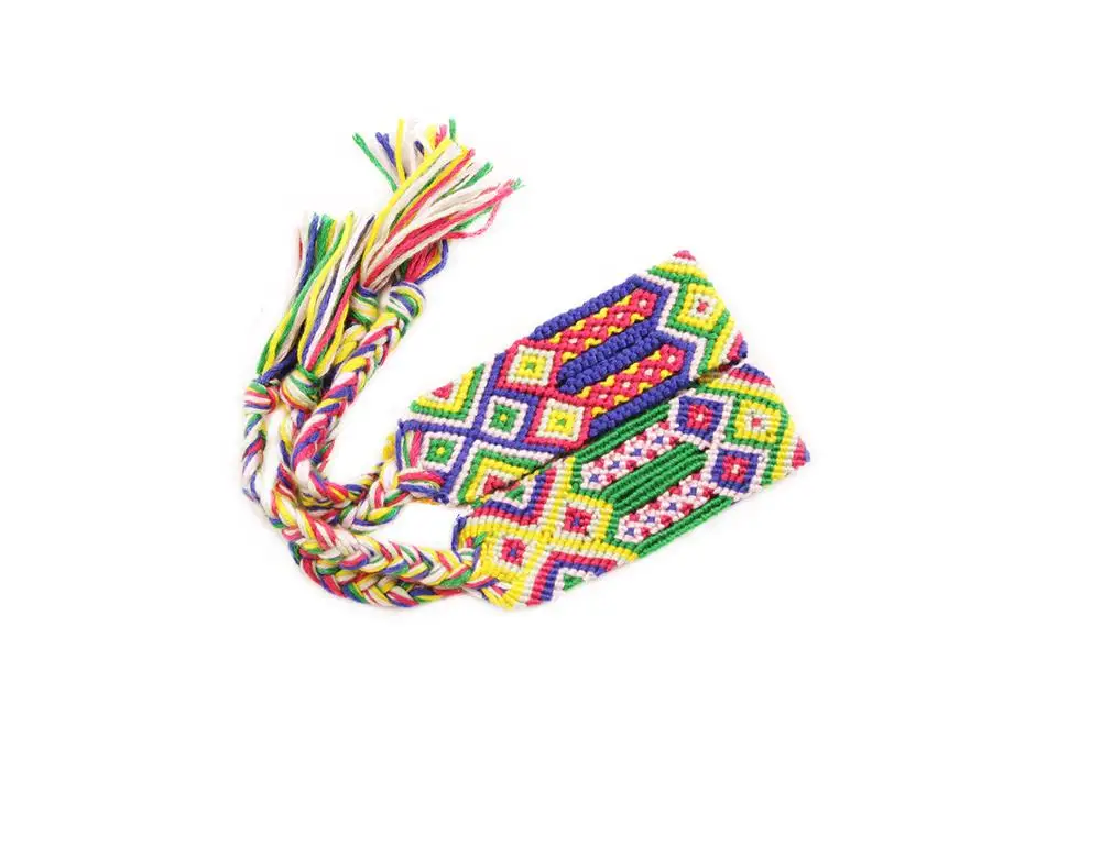 2019 новый модный Многоцветный Плетеный браслет дружбы в стиле бохо красный
