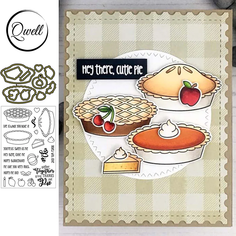 QWELL прозрачные штампы и металлические вырубки для скрапбукинга бумаги тиснения