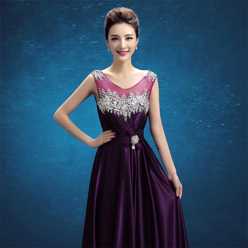 

New Evening Dresses with Beading Elegant Backless Women Girls Dress Long Ball Prom Party Pageant Graduation Formal Dress/Gown