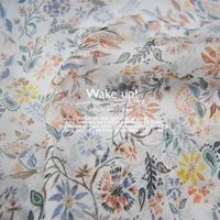 silk chiffon fabric dress white broken flower large wide 100 real spring summer thin dress cloth diy sewing tissue