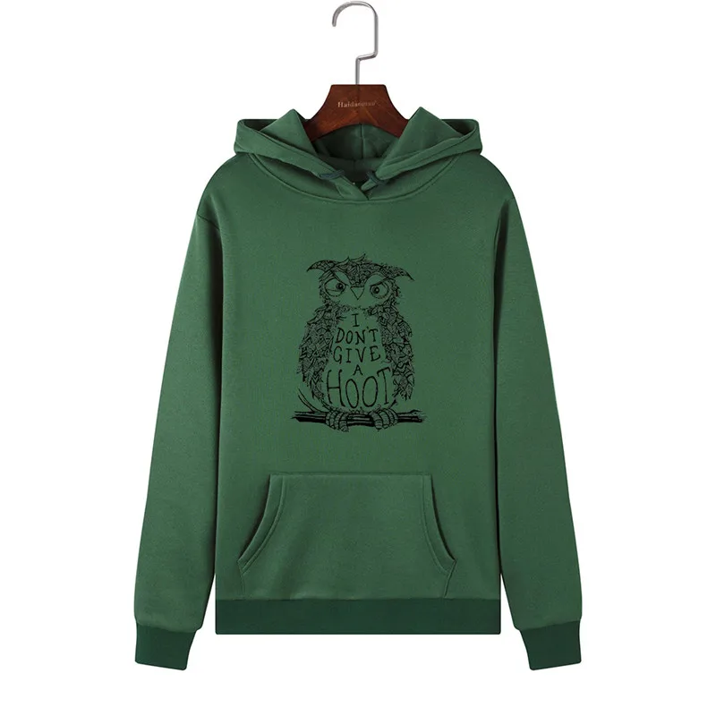 Женские толстовки с капюшоном Модный пуловер принтом совы одежда длинным