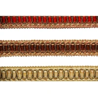 6m 2cm width diy curtain lace accessories sofa car seat decoration ribbon small edge gold velvet belt smooth fabric braided belt
