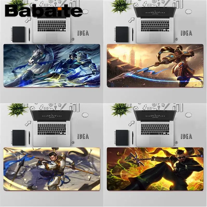 

Babaite Top Quality league of legends Xin Zhao Comfort Mouse Mat Gaming Mousepad Free Shipping Large Mouse Pad Keyboards Mat