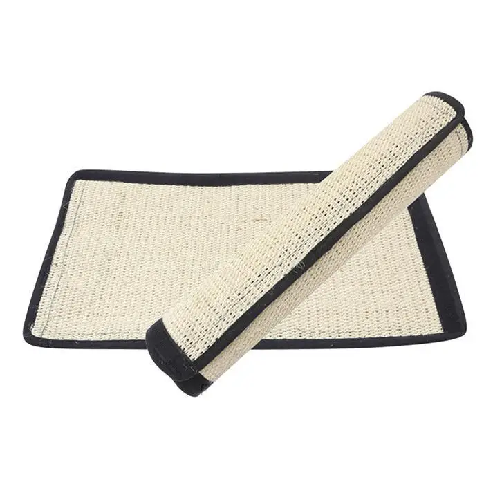 Когтеточка для кота коврик игрушечный защитный однотонный циферблат бежевые