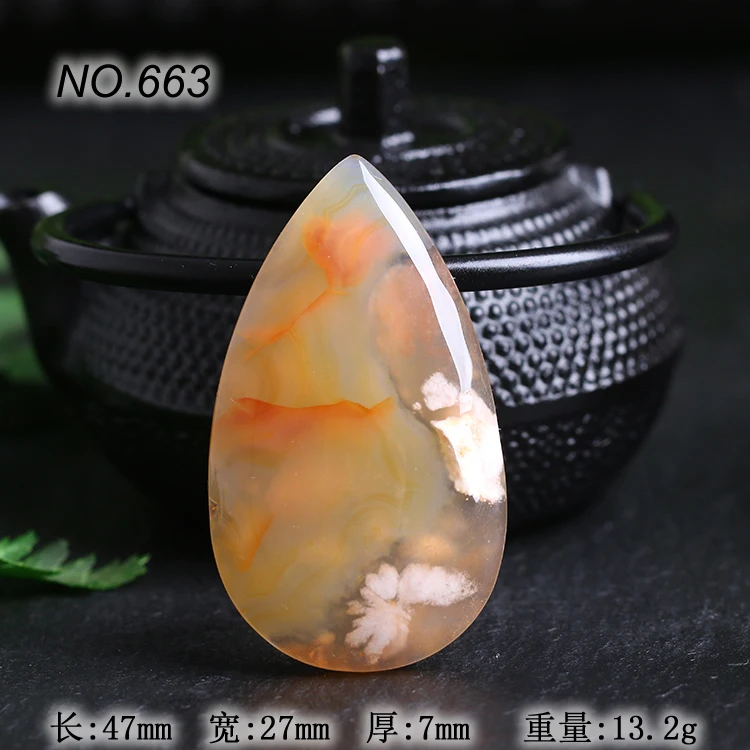

Natural cherry blossom agate pendant jadeite jade pendants jade necklace attached rope fine jade jewelry