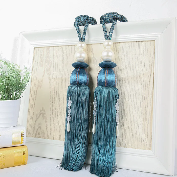 Занавески в европейском стиле с подвесными шариками жемчужинами бусинами