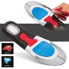 Можно резать силиконовые обувные стельки бесплатная Размеры Для мужчин Для женщин Для мужчин ортопедические Арка Поддержка спортивной обуви Pad бесшумного пробега для Подушка-вкладыш