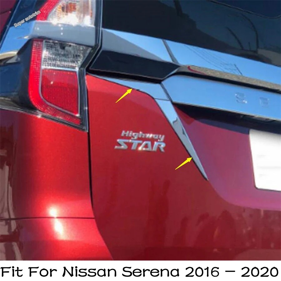 

Car Rear Tail Lights Taillight Lamps Cover Trim Lid Eyelid Eyebrow Molding Garnish Accessories Fit For Nissan Serena 2016 - 2020