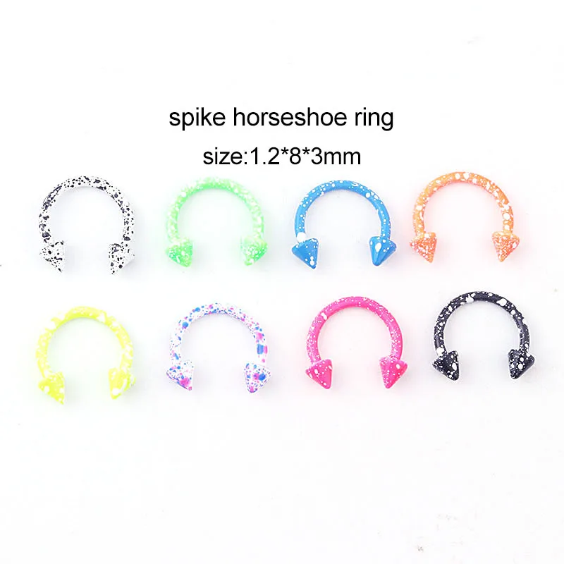 Шип 16 г из хирургической стали круглая штанга подкова губа прокалывание