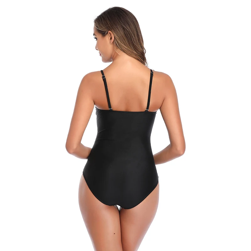

Sexy Bandeau Swimsuit One Piece Push Up Strapless Beach Monokini Swimwear Women One-piece Swimsuits Black Women's Bathing Suits