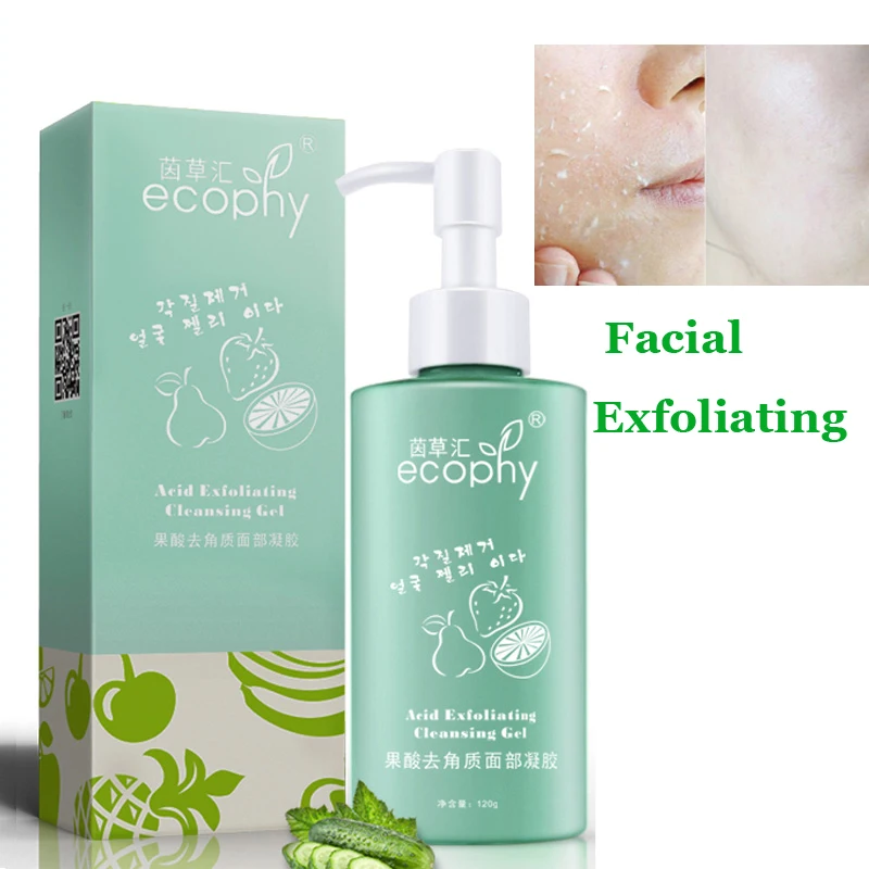 

120g Ecophy Acid Peeling Gel 120ml Facial Cleansing Exfoliating Peeling Scrub Deep Clean Acne Blackhead Remove Face Cleanser