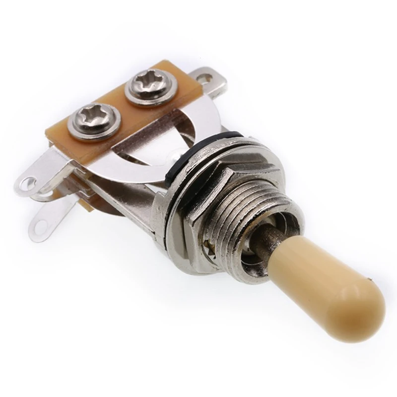 

3PCS Guitar Pickup Gold Electric Guitar 3 Way Toggle Switch Pickup Selector Switch with Silver Tip Knob