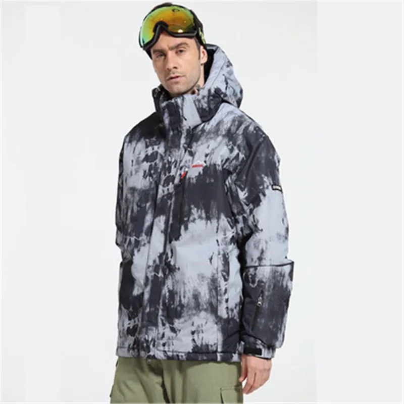 Утолщенная термальная Лыжная куртка полиэстер пуховик водонепроницаемая