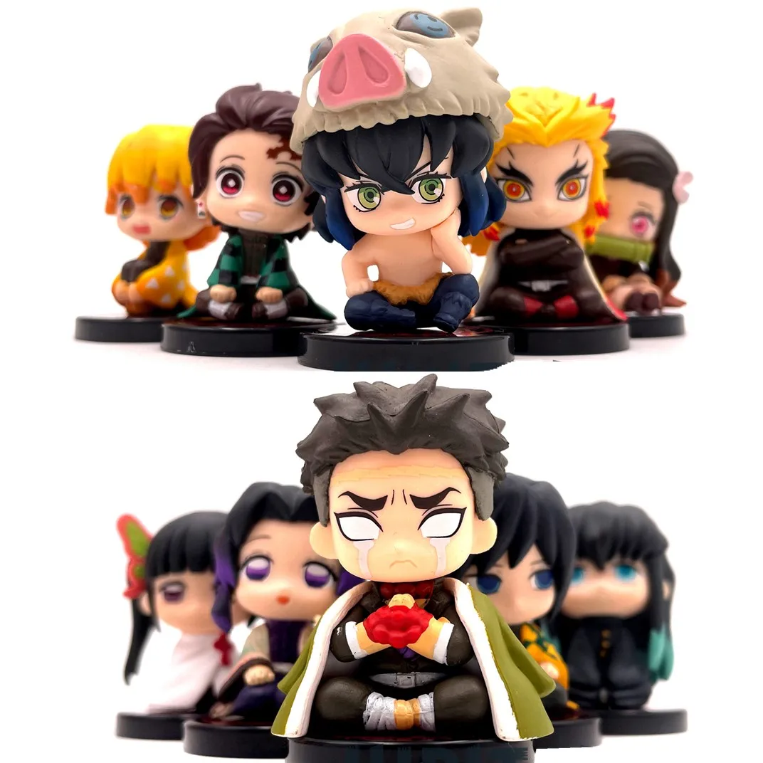 5 шт./компл. демон убийца: Kimetsu без Yaiba Nezuko Zenitsu Tanjirou Giyuu Inosuke Kyoujurou фигурку модель
