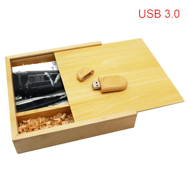TEXT ME usb 3 0 фотография на заказ деревянная + коробка флешка Флешка 4 ГБ 8 16 32